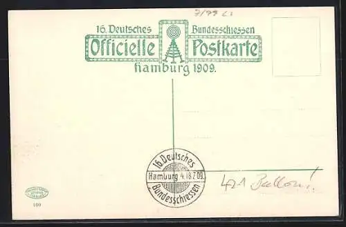 AK Hamburg, 16. Deutsches Bundesschiessen 1909, Festgelände