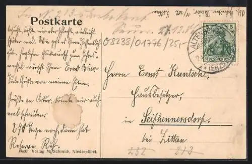 AK Schellerhau i. Erzgeb., Oberer Gasthof v. Georg Schönert, Ortsansicht