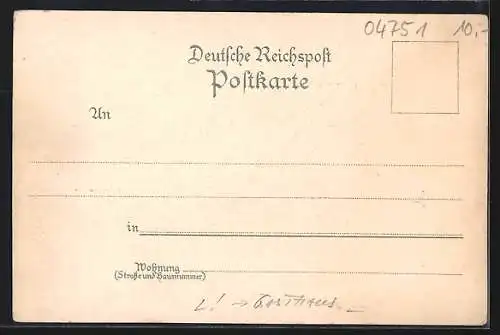 Lithographie Rötha, Gasthaus zur Obstweinschänke