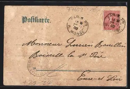 Passepartout-Lithographie Offenburg i. Baden, Ortsansicht mit Drakedenkmal und Rathaus