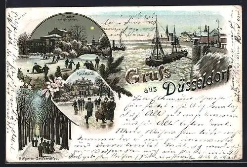 Winter-Lithographie Düsseldorf, Theater am Hofgarten, Kunsthalle