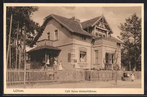 AK Lübben, Cafe Neues Waldschlösschen