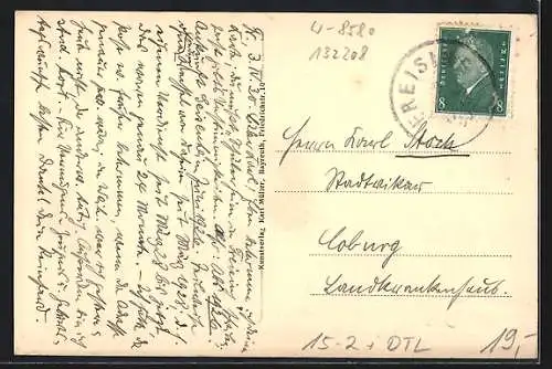 AK Bayreuth, Zeppelin über der Stadt vor seiner Amerikafahrt 1928