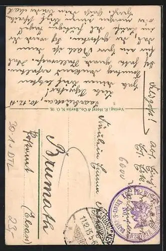 AK Saarbrücken, Soldat des 7. Regiments in Uniform mit Pferd