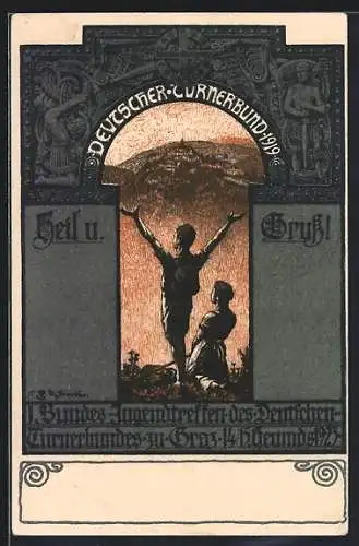 AK Graz, Deutscher Turnerbund 1919, 1. Bundes-Jugendtreffen d. Dt-Turnerbundes 1923