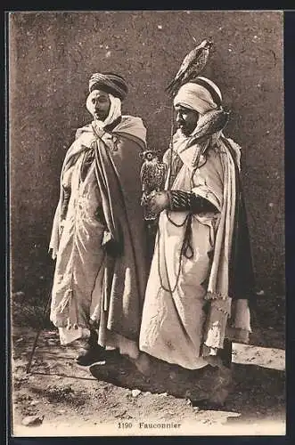 AK Falknerei / Beizjagd, Arabische Falkner mit Tieren