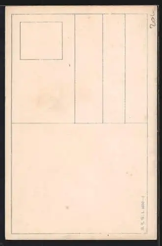 Künstler-AK Wilhelm List: Fee sitzt auf einer Glocke