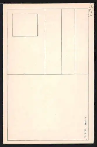 Künstler-AK Wilhelm List: Jugendstil, Engel hält Blumenkranz und sitzt auf einer Glocke