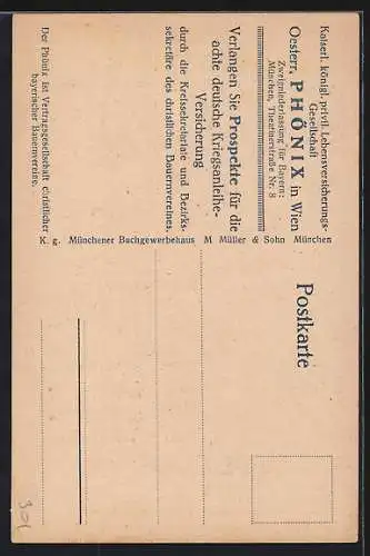 Künstler-AK Egon Engelien: Plakatwettbewerb der Kriegsanleihe-Versicherung des Oesterr. Ohönix in Wien, Vaterland