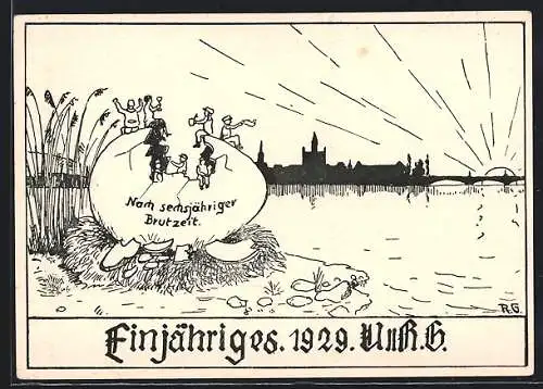 AK Konstanz, Absolvia Einjähriges 1929, Zeppelin-Realgymnasium