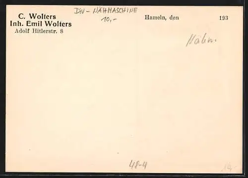 AK Reklame für Nähmaschinen der Marke Phoenix