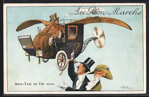 AK Au Bon Marche, Aero-Taxi en l'an 2000