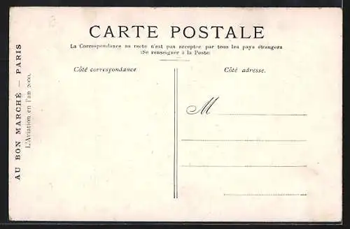 AK Au Bon Marche, Aero-Taxi en l'an 2000