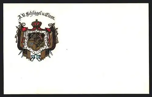 AK Studentenwappen A.V. Schlägel & Eisen