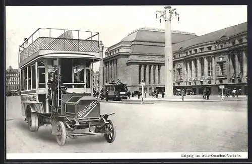 AK Leipzig, Dürrkopp-Bus und Strassenbahn