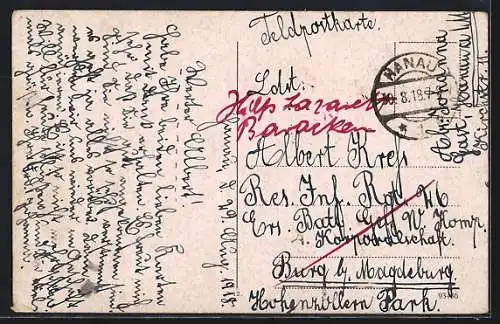 AK Hanau, Strassenbahn in der Frankfurter Landstrasse