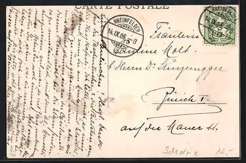 AK Rheinfelden, Villa Flora, Avenue, Kinder im Sande