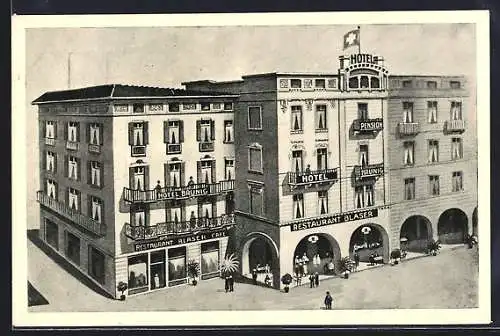 AK Lugano, Hotel Brünig-Blaser, nahe dem See