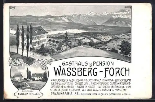 AK Forch, Gasthaus & Pension Wasserberg von Eduard Walder
