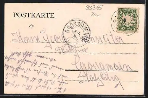AK Grabenstätt / Chiemsee, Teilansicht vom Feld aus, Ortspartie