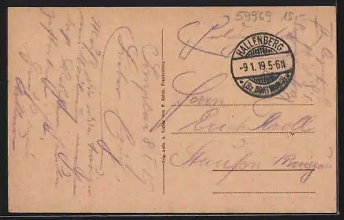 AK Somplar, Gasthaus C. Lange, Hesslar-Strasse, Totalansicht