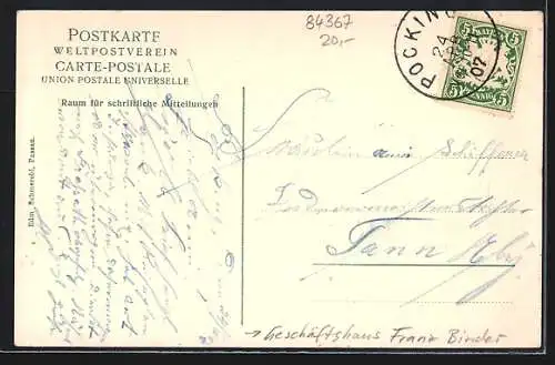 AK Tann /Niederbayern, Geschäftshaus Franz Binder, Totalansicht