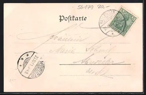 AK Vallendar, Gasthof zur Brücke v. Wwe. Müller, Totalansicht
