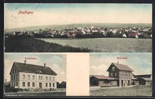 AK Aepfingen, Bahnhof und Schulhaus