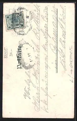 Lithographie Freilassing /Bayern, Gasthaus Schmiedhäusel, Bes. Hans v. Maffei