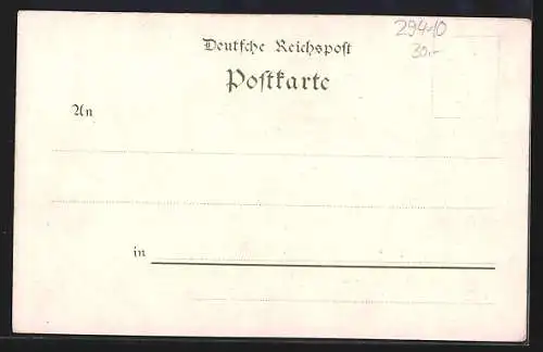 Lithographie Niephagen, Gasthof zum eisernen Kreuz v. C. Neuschutz