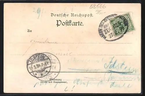 Lithographie Bollwerk, Gasthof und Bahnhofstelle, Totalansicht