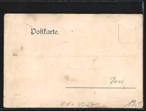 AK Hamburg, Fremden-Beförderung, Mann zieht zwei anderen, die Pferde haben frei, Arbeiterbewegung