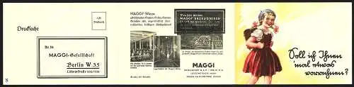 Klapp-AK Berlin, Maggi-Gesellschaft, Lützowstrasse 102 /104, Reklame für Maggi`s Würze