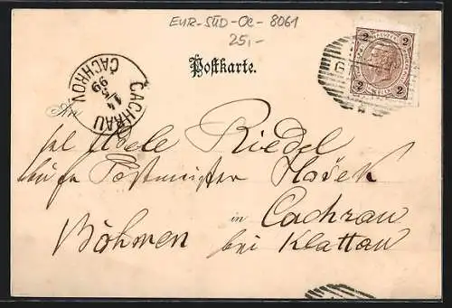 Lithographie Radegund am Schröckel, Stubenberghaus, Alpen-Hotel auf dem Schöckel, Ortspartie aus Graz