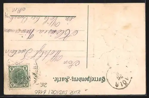 AK Fulpmes /Stubaital, Ortsansicht mit Bergen, Frau in Tracht