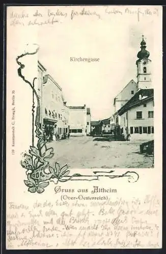 AK Altheim /Ober-Oesterreich, Partie in der Kirchengasse