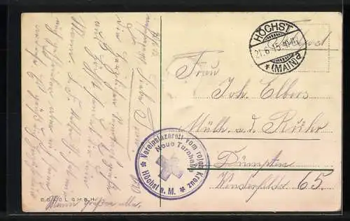 Künstler-AK Bruno Bürger & Ottillie Nr.8625: Ein deutscher Gruss, Eisernes Kreuz