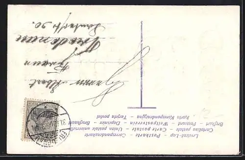 Präge-AK Goldene Jahreszahl 1906 mit Geldmünzen, Neujahrsgruss