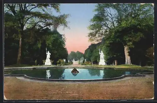 AK Bruchsal, Partie im Schlossgarten