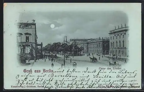 Mondschein-AK Berlin, Unter den Linden
