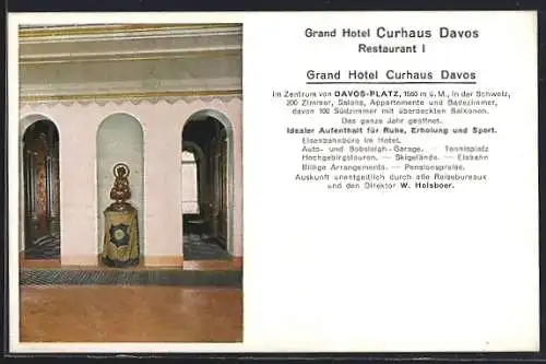 AK Davos, Davos-Platz, Grand Hotel Curhaus, Restaurant I