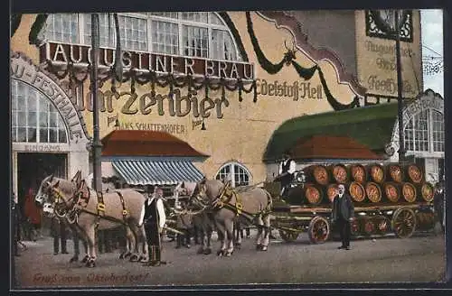 AK München, Augustiner-Bräu Festhalle auf dem Oktoberfest