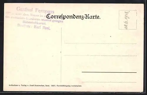 AK Fernpass, Ortsansicht mit Gasthof Fernpass und Dependance