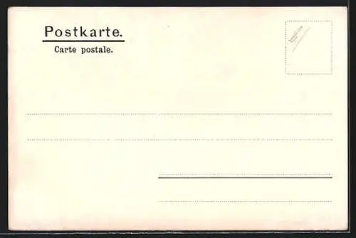 Künstler-AK Bismarckarchipel, Dorf am Strand einer Insel