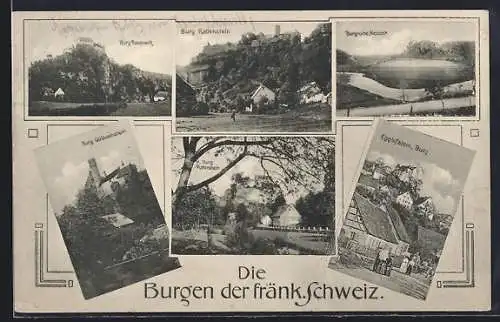 AK Gössweinstein /Fränk. Schweiz, Die Burgen der fränk. Schweiz