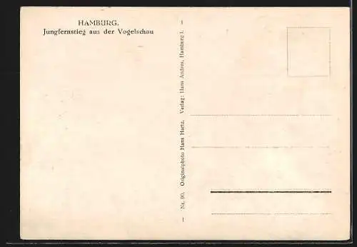 AK Hamburg-Neustadt, Jungfernstieg aus der Vogelschau