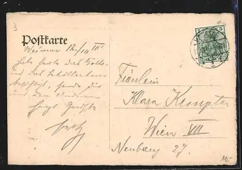 AK Weimar / Thüringen, Eingang zum Residenzschloss