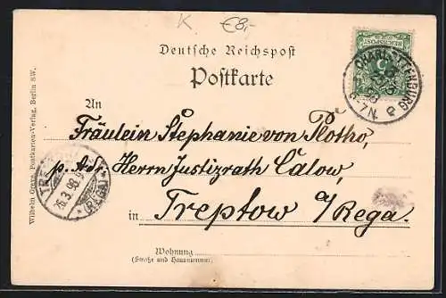 AK Grunewald, Jagdschloss Grunewald mit Uferpartie