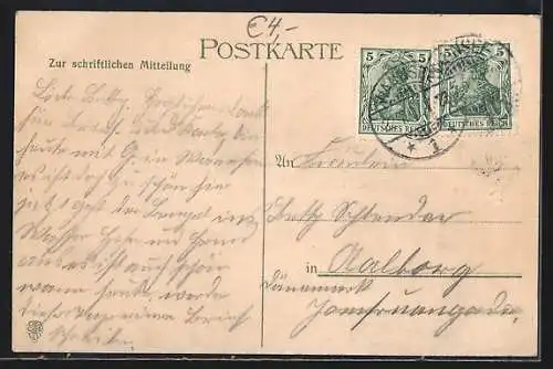 AK Berlin-Wannsee, Seepanorama, Segelboot