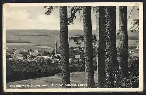 AK Bad Dürrheim /Schwarzwald, Blick auf den Ort